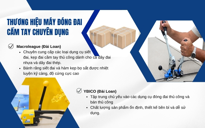 Thương hiệu máy đóng đai cầm tay chuyên dụng  